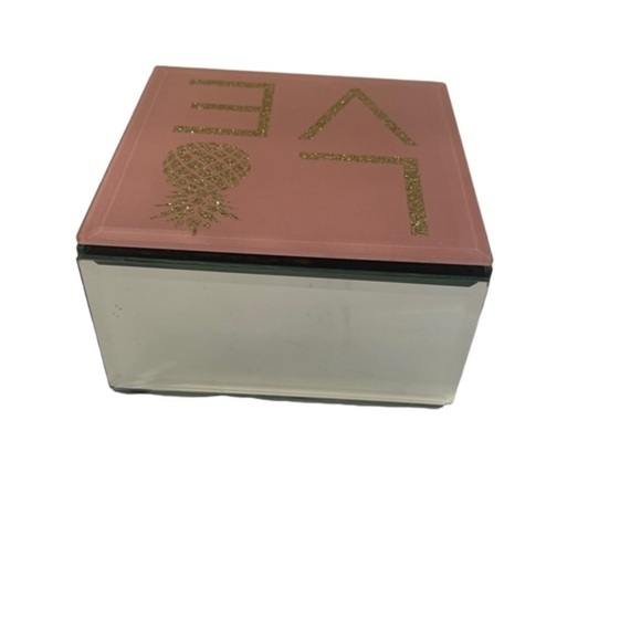 LaCasa Bella Love Pineapple Pink and Gold Jewelry Keepsake Box - Picture 4 of 6